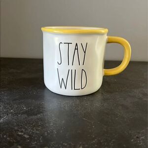 Rae Dunn Yellow Stay Wild Mug